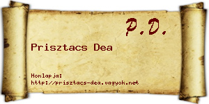 Prisztacs Dea névjegykártya